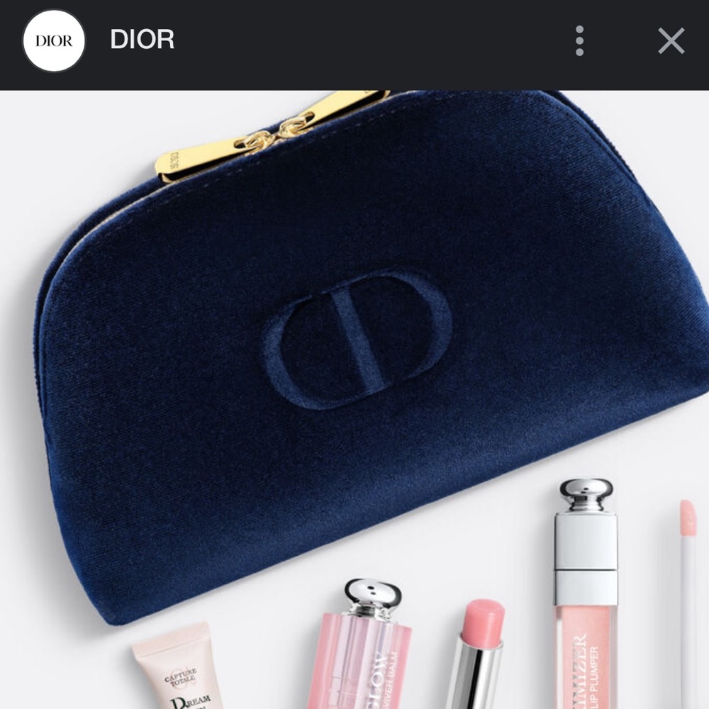Dior holiday gift pouch cosmetic bag